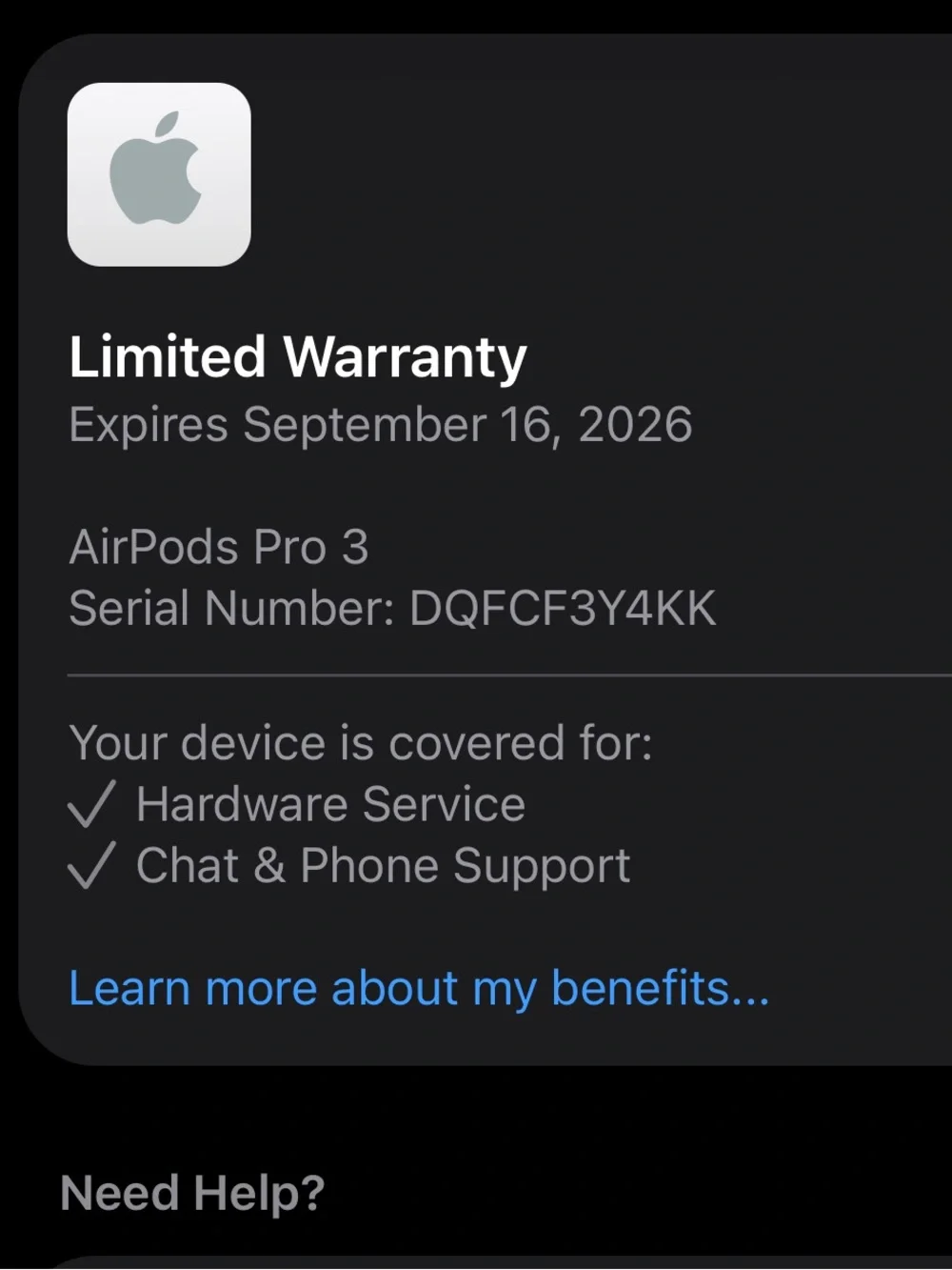 Apple AirPods Pro 3 Wireless Earbuds in White
